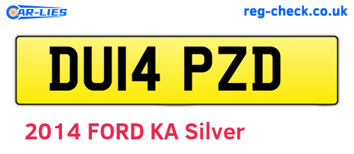 DU14PZD are the vehicle registration plates.
