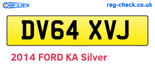 DV64XVJ are the vehicle registration plates.