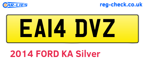 EA14DVZ are the vehicle registration plates.