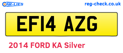 EF14AZG are the vehicle registration plates.