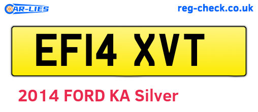 EF14XVT are the vehicle registration plates.