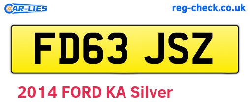 FD63JSZ are the vehicle registration plates.