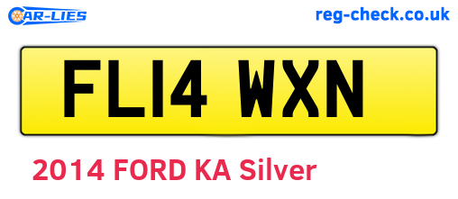 FL14WXN are the vehicle registration plates.