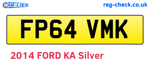 FP64VMK are the vehicle registration plates.