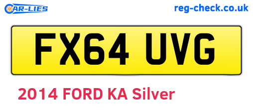 FX64UVG are the vehicle registration plates.