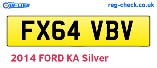 FX64VBV are the vehicle registration plates.