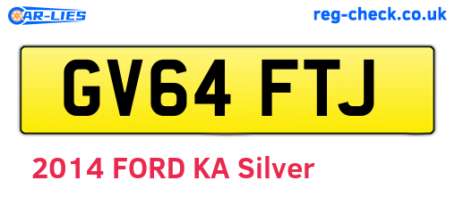GV64FTJ are the vehicle registration plates.