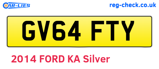 GV64FTY are the vehicle registration plates.