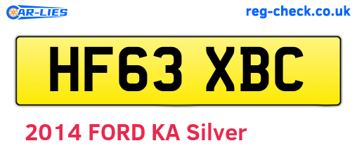 HF63XBC are the vehicle registration plates.
