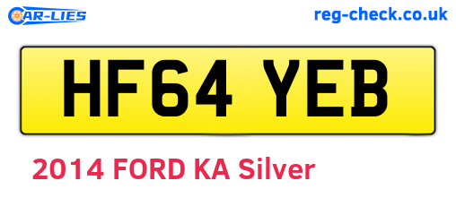 HF64YEB are the vehicle registration plates.