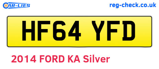 HF64YFD are the vehicle registration plates.