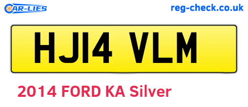 HJ14VLM are the vehicle registration plates.