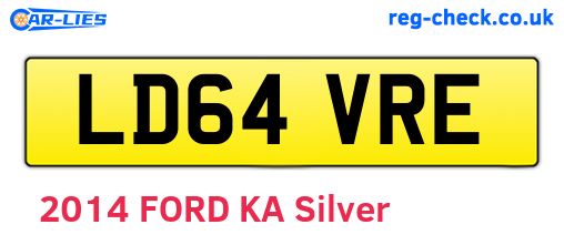 LD64VRE are the vehicle registration plates.