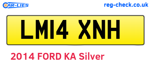 LM14XNH are the vehicle registration plates.
