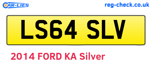 LS64SLV are the vehicle registration plates.