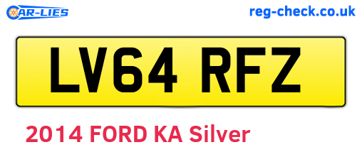 LV64RFZ are the vehicle registration plates.