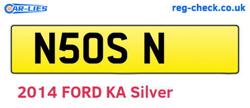 N5OSN are the vehicle registration plates.