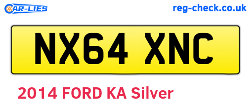 NX64XNC are the vehicle registration plates.
