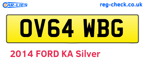 OV64WBG are the vehicle registration plates.