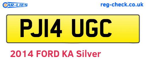 PJ14UGC are the vehicle registration plates.