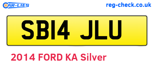 SB14JLU are the vehicle registration plates.