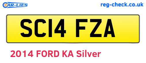 SC14FZA are the vehicle registration plates.