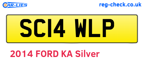 SC14WLP are the vehicle registration plates.
