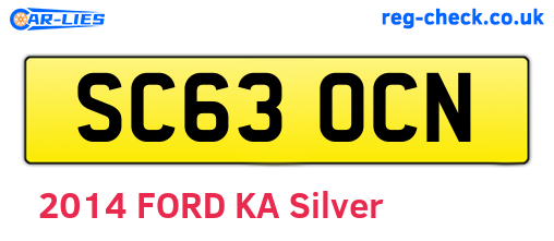SC63OCN are the vehicle registration plates.