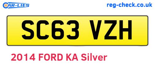 SC63VZH are the vehicle registration plates.