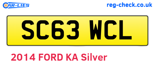 SC63WCL are the vehicle registration plates.