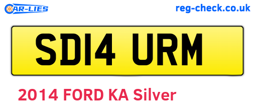 SD14URM are the vehicle registration plates.