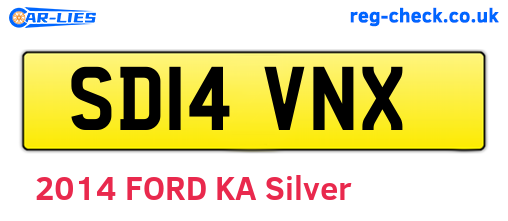 SD14VNX are the vehicle registration plates.