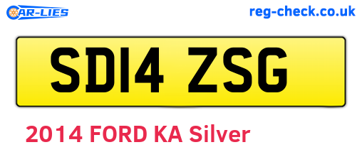 SD14ZSG are the vehicle registration plates.