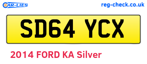 SD64YCX are the vehicle registration plates.