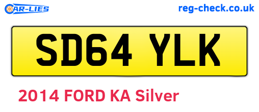 SD64YLK are the vehicle registration plates.