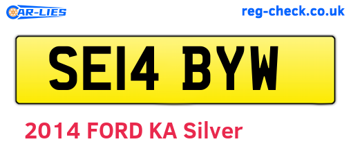 SE14BYW are the vehicle registration plates.