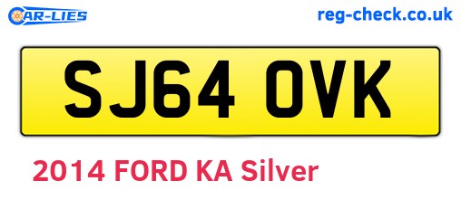 SJ64OVK are the vehicle registration plates.