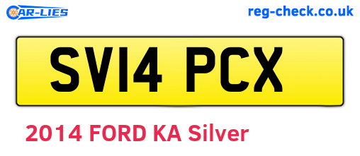 SV14PCX are the vehicle registration plates.
