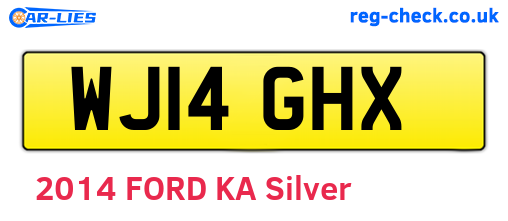 WJ14GHX are the vehicle registration plates.