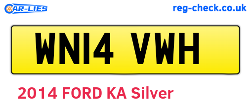 WN14VWH are the vehicle registration plates.