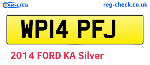 WP14PFJ are the vehicle registration plates.