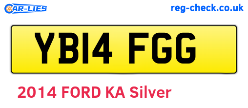 YB14FGG are the vehicle registration plates.