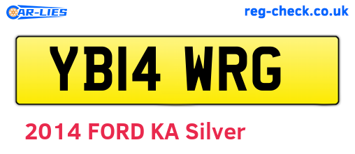 YB14WRG are the vehicle registration plates.