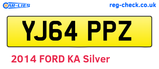 YJ64PPZ are the vehicle registration plates.