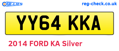 YY64KKA are the vehicle registration plates.