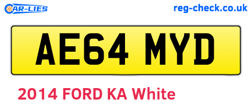 AE64MYD are the vehicle registration plates.