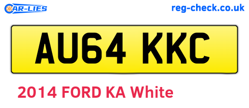 AU64KKC are the vehicle registration plates.