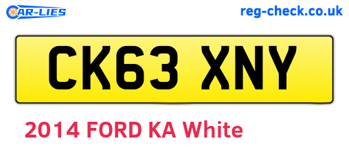 CK63XNY are the vehicle registration plates.