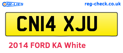 CN14XJU are the vehicle registration plates.