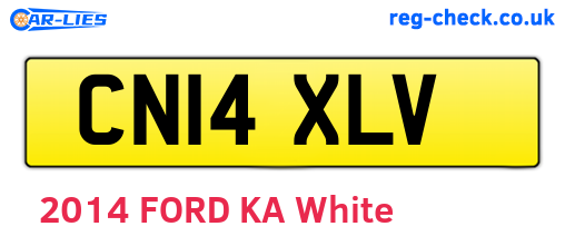 CN14XLV are the vehicle registration plates.